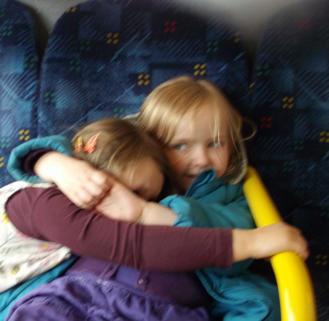 The girls say good-bye, minutes before the attack begins