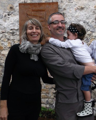 Paul with his wife Julie and daughter Rosa, 2014