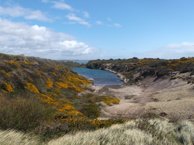 An ancient quarry on Hengistbury, now sea-filled
