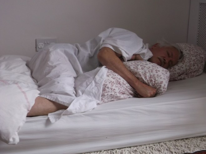 Ames in typical day-time pose, thinking up further scurrilous tales